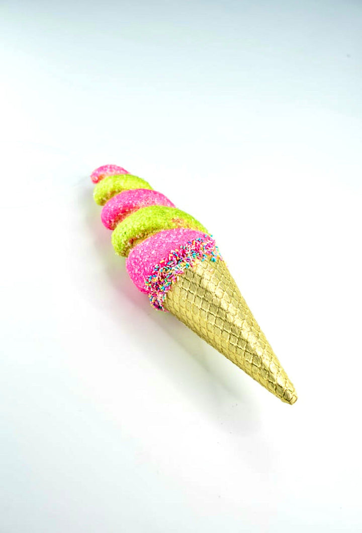 Pink and Green Swirl Ice Cream Ornament - Greenery MarketHoliday Ornaments86108PKGN