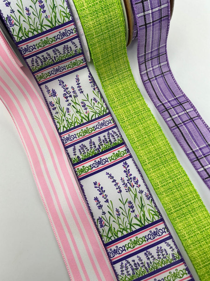 Pink And Lavender Bow Bundle x 4 wired ribbons - Greenery MarketWired ribbon