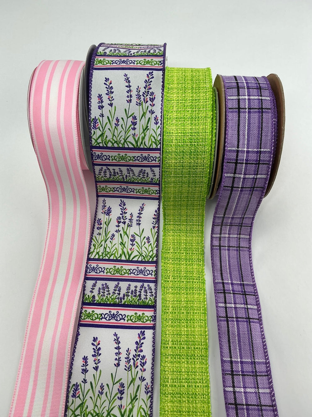 Pink And Lavender Bow Bundle x 4 wired ribbons - Greenery MarketWired ribbon