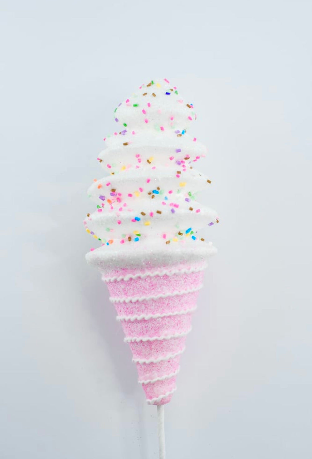 Pink and white ice cream cone - Greenery MarketPicks64531