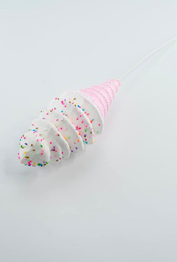Pink and white ice cream cone - Greenery MarketPicks64531