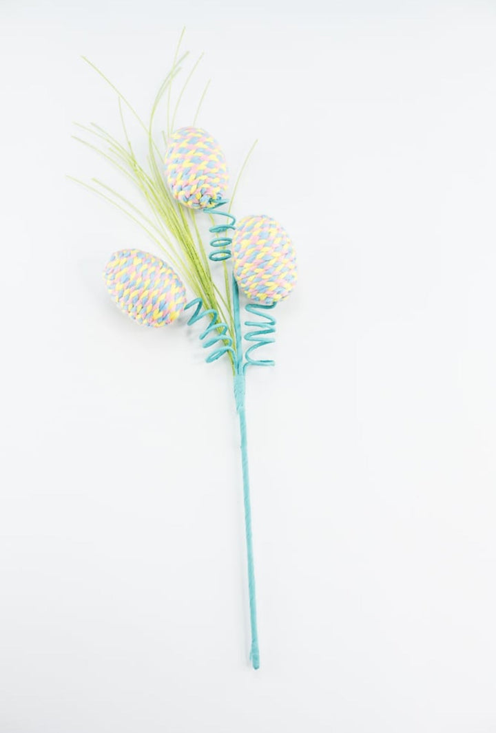 Pink and yellow twine egg pick - Greenery MarketPicks63001BLPKYW