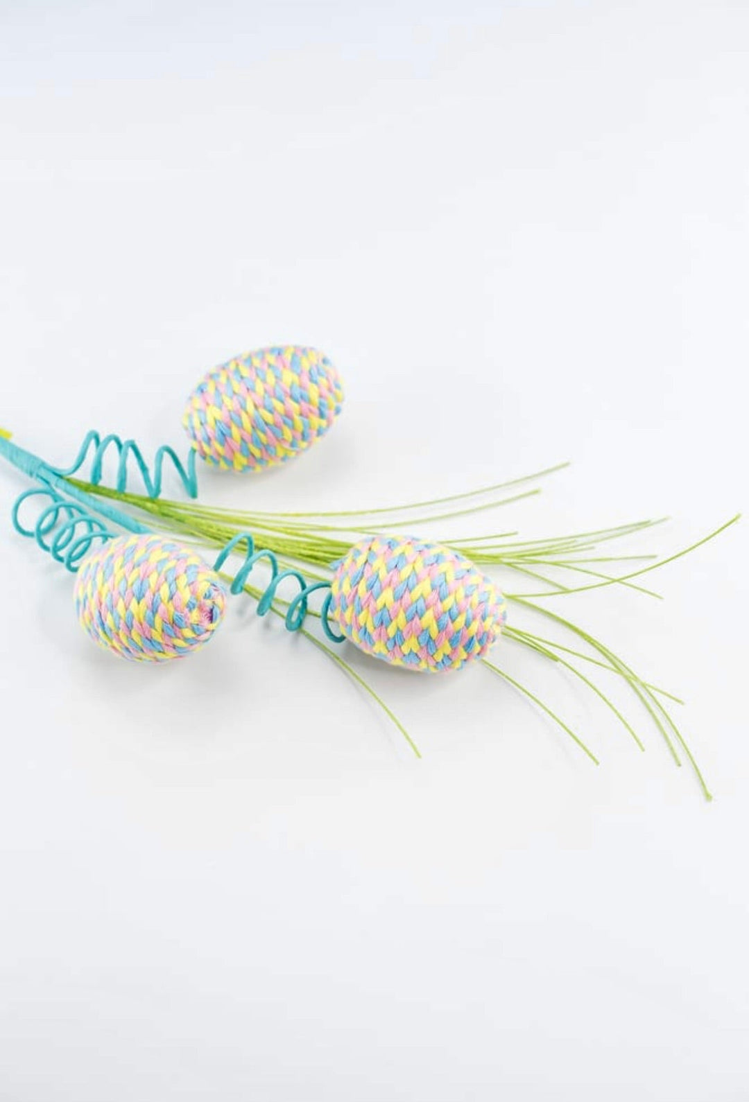 Pink and yellow twine egg pick - Greenery MarketPicks63001BLPKYW