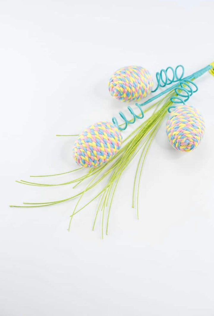 Pink and yellow twine egg pick - Greenery MarketPicks63001BLPKYW