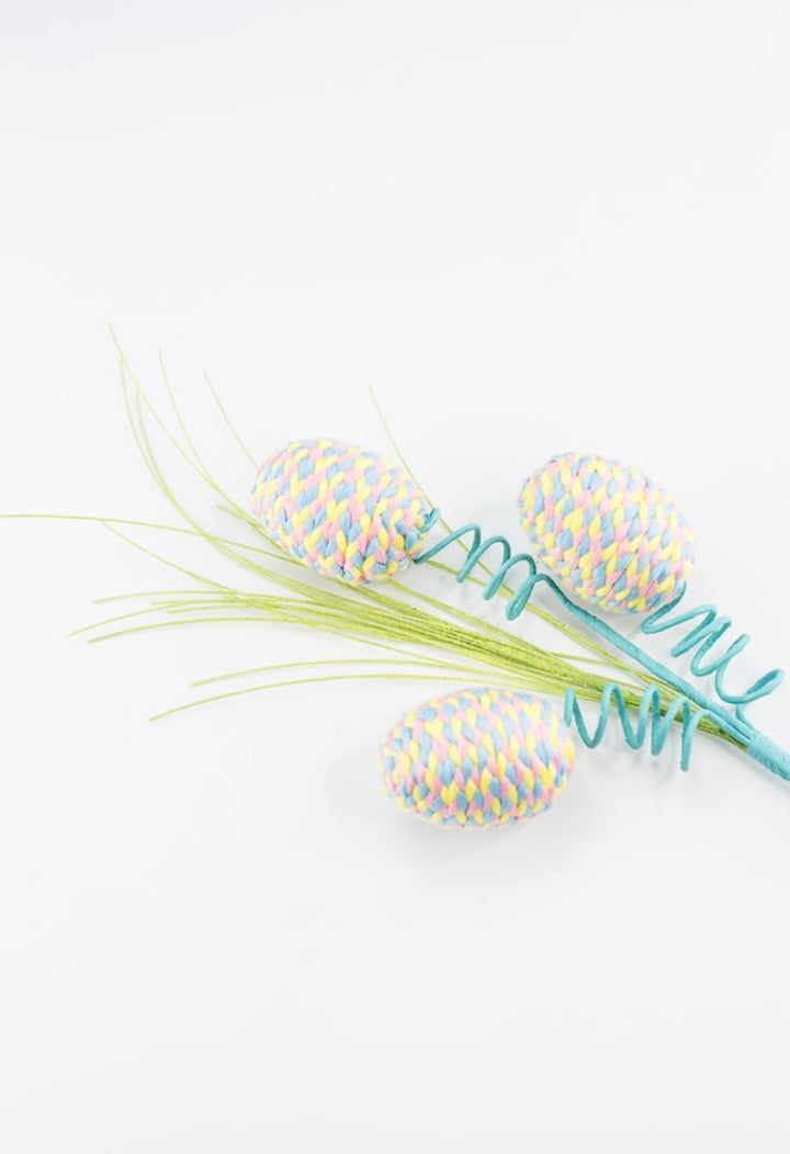 Pink and yellow twine egg pick - Greenery MarketPicks63001BLPKYW