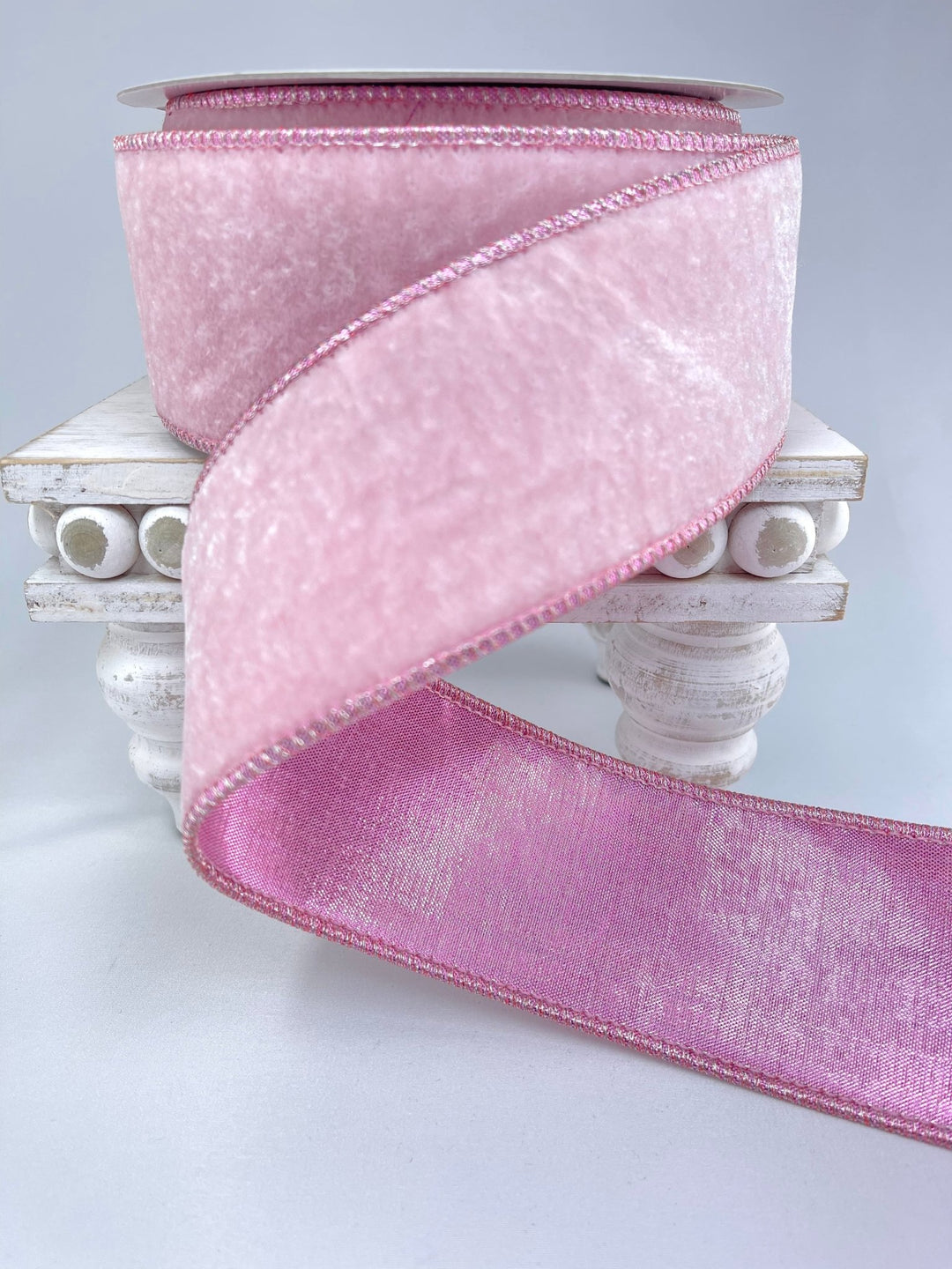 Pink crown velvet wired ribbon - 2.5” - Greenery Marketwired ribbonMTX71554 BLPK