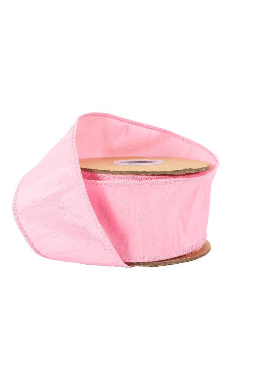 Pink Dupioni Wired Ribbon 2.5" - Greenery MarketWired ribbon9100W - 150 - 63E