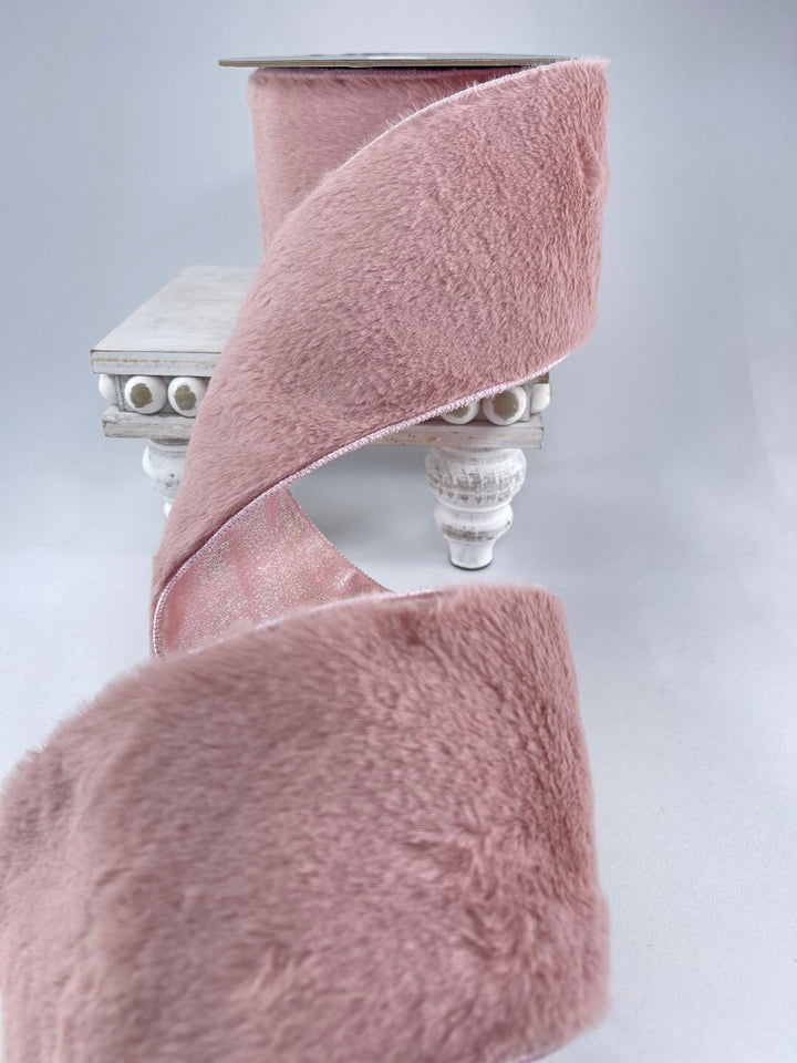 Pink Fur wired ribbon 4” - Greenery MarketRibbons & Trim289006