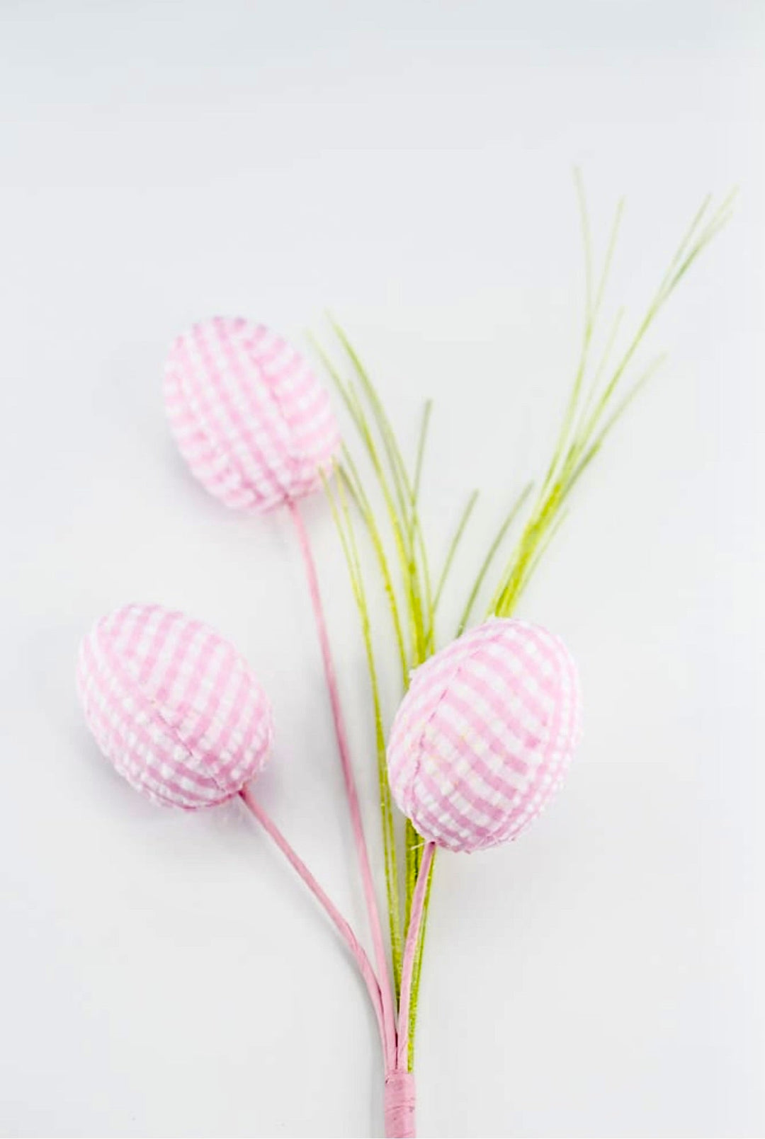 Pink, gingham plaid egg pick - Greenery MarketPicks63002pk