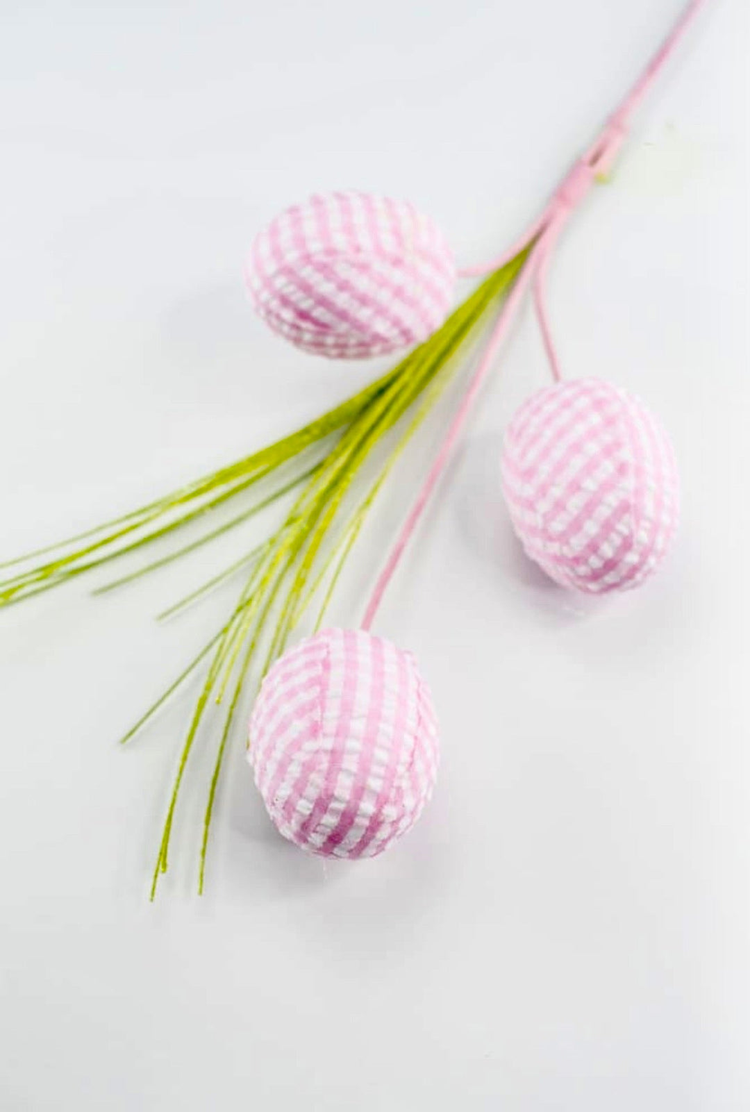 Pink, gingham plaid egg pick - Greenery MarketPicks63002pk