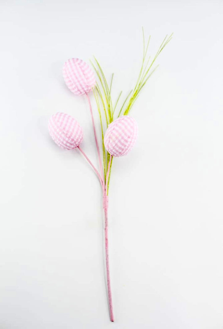 Pink, gingham plaid egg pick - Greenery MarketPicks63002pk