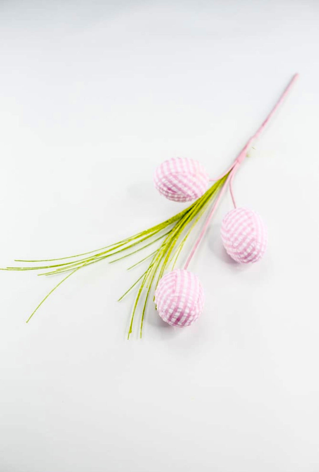 Pink, gingham plaid egg pick - Greenery MarketPicks63002pk