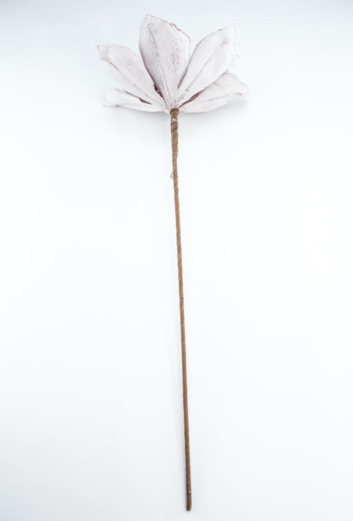 Pink glitter and velvet magnolia stem - Greenery MarketGF2276PK