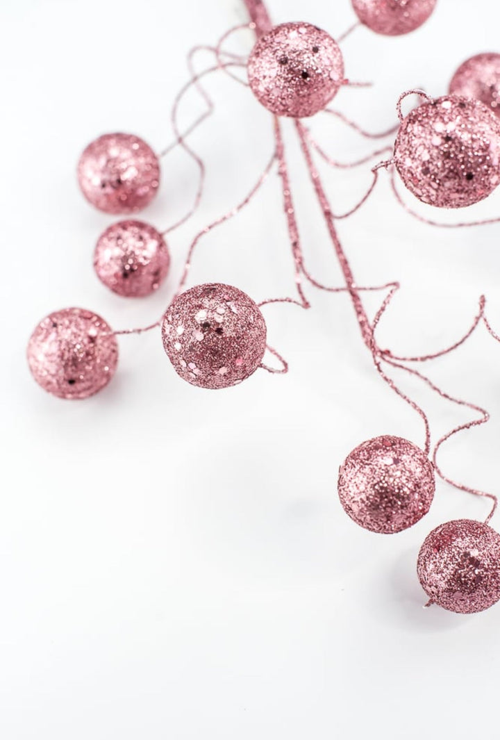 Pink glitter ball spray - Greenery MarketAc3018pk