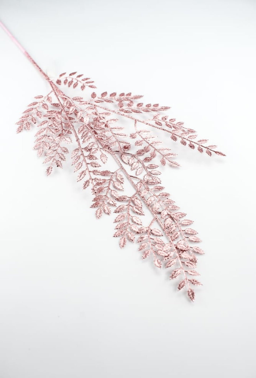 Pink glitter leaves spray - Greenery MarketBM2876PK