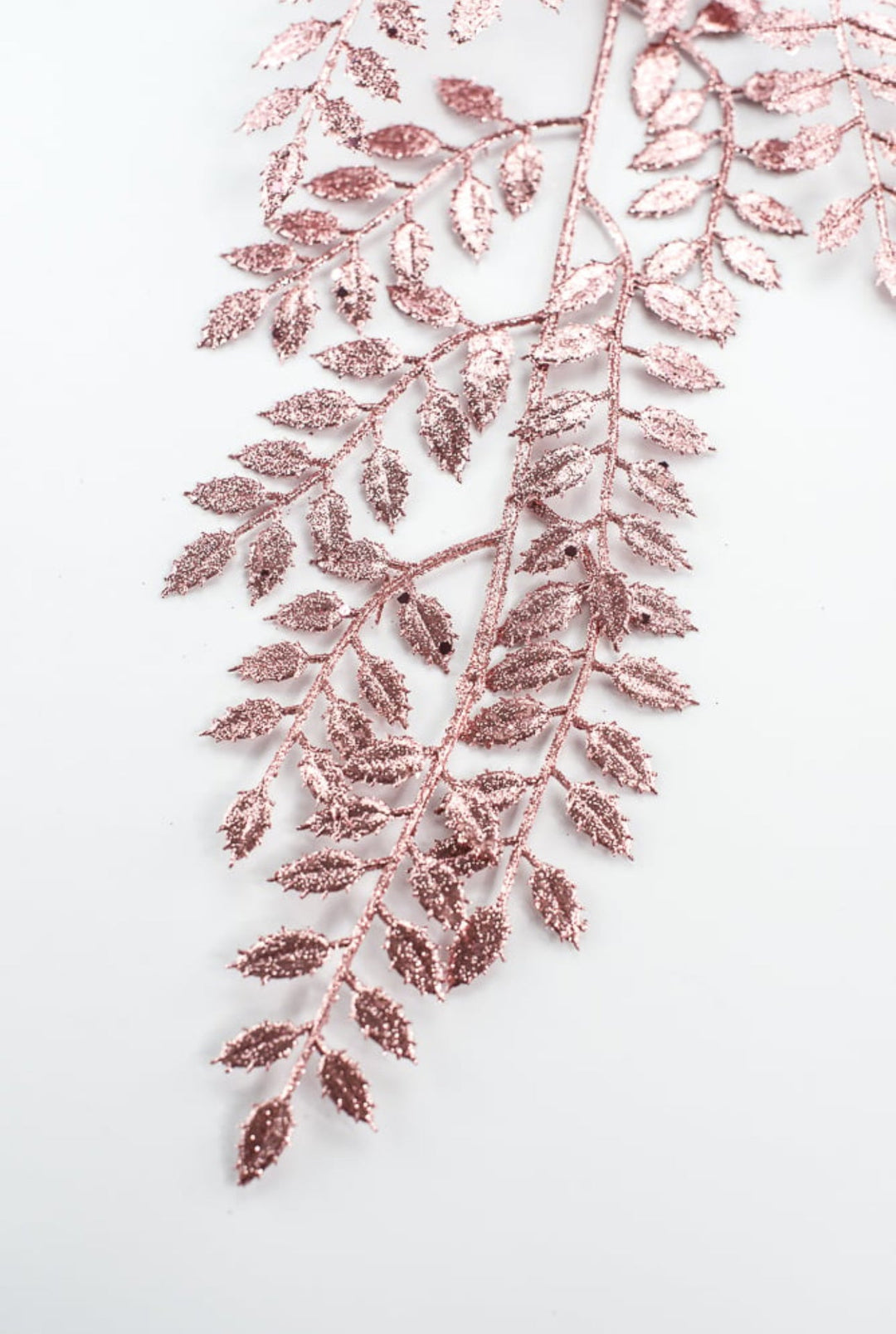 Pink glitter leaves spray - Greenery MarketBM2876PK