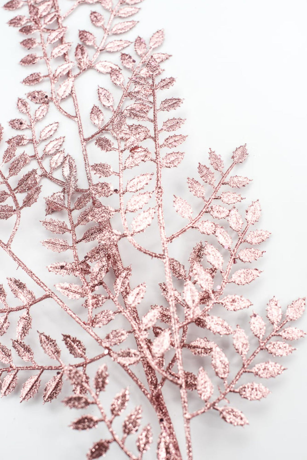 Pink glitter leaves spray - Greenery MarketBM2876PK