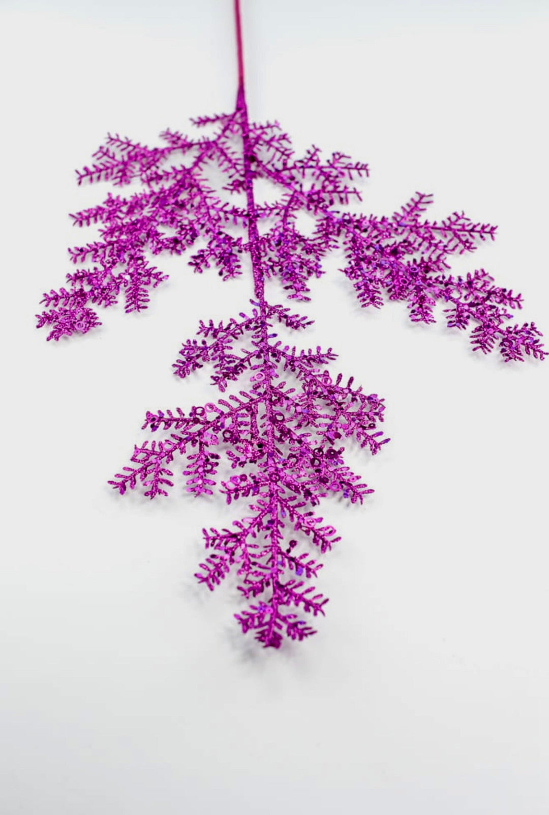 Pink glitter sequin cedar spray - Greenery MarketXS238511