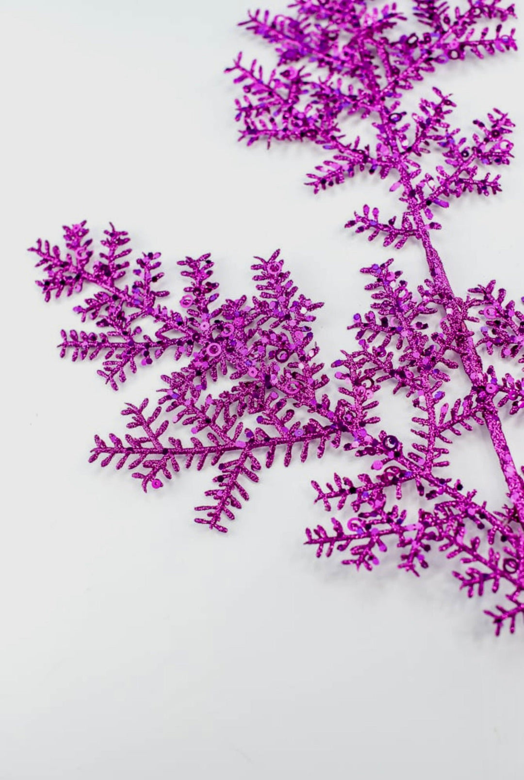 Pink glitter sequin cedar spray - Greenery MarketXS238511