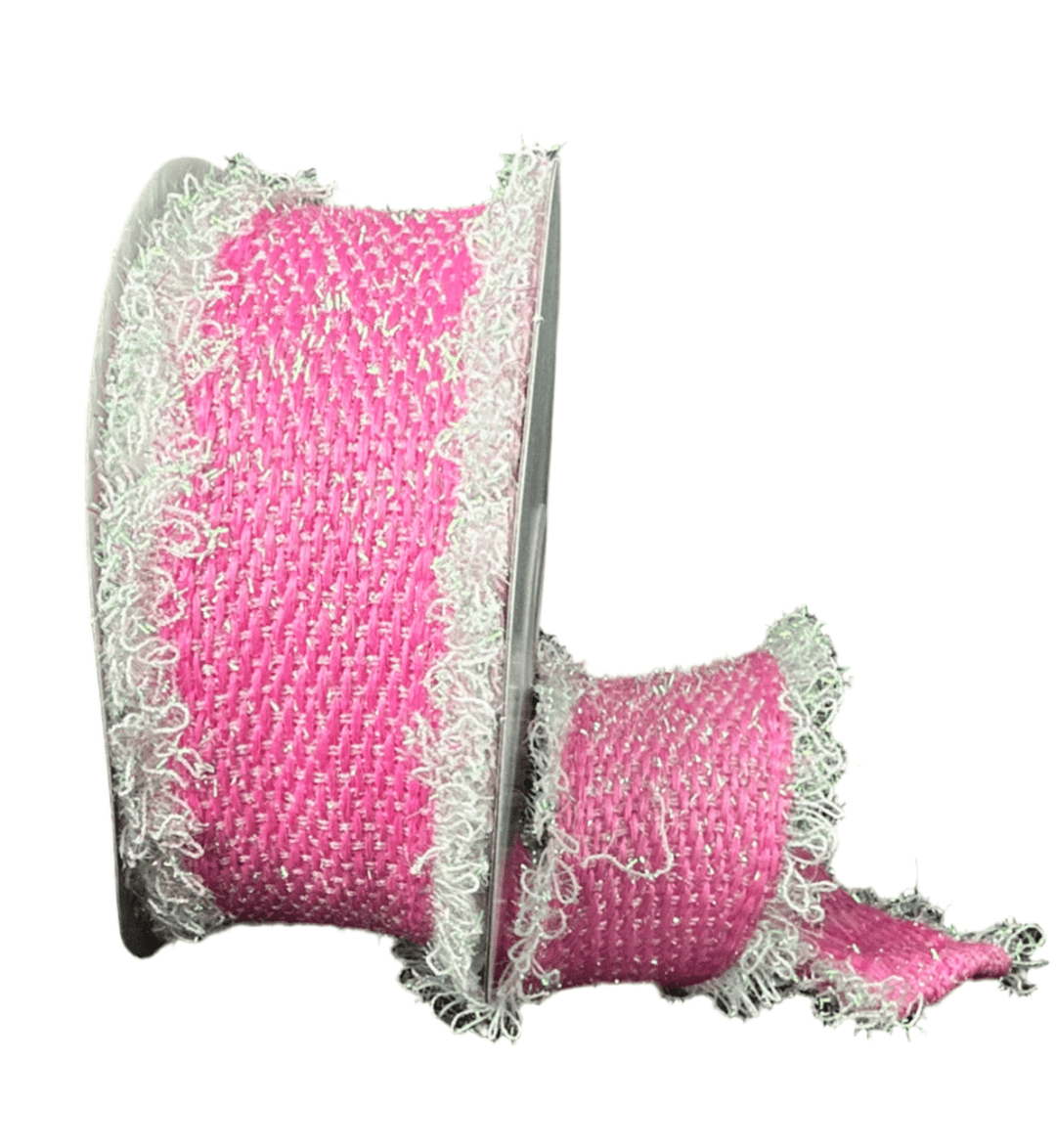 Pink Iridescent Wired Ribbon 2.5" Wired Loopy Edge - Greenery MarketWired ribbon47509 - 40 - 03
