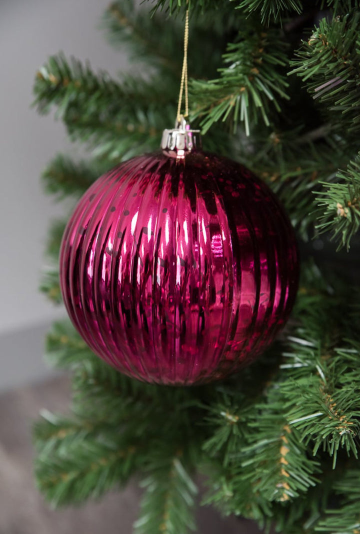 pink jewel antique stripe ornament 150mm - 5.9” - Greenery MarketXh932207