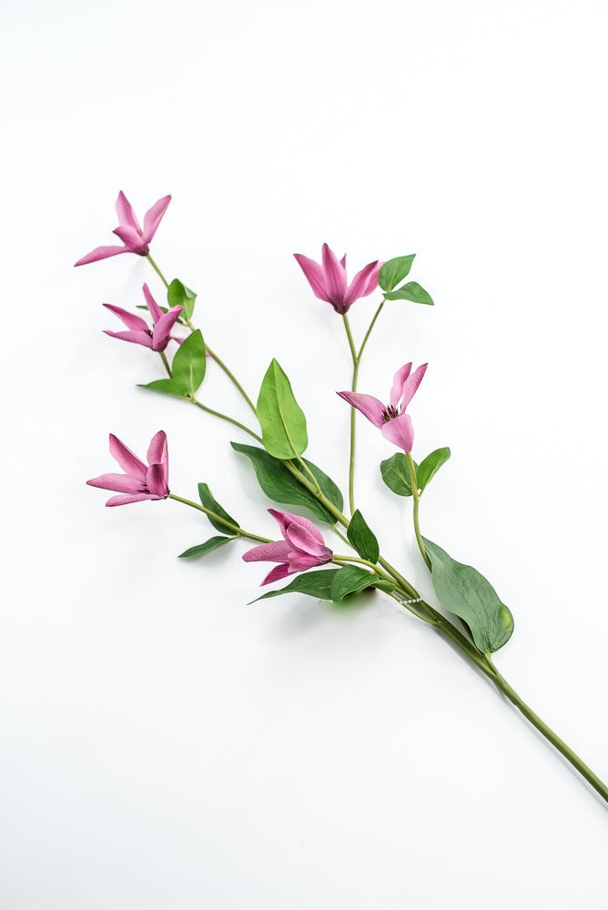Pink Magenta Clematis Spray - Greenery Market220626