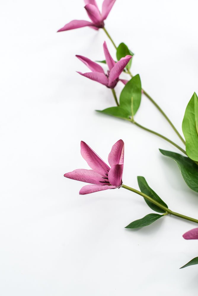 Pink Magenta Clematis Spray - Greenery Market220626