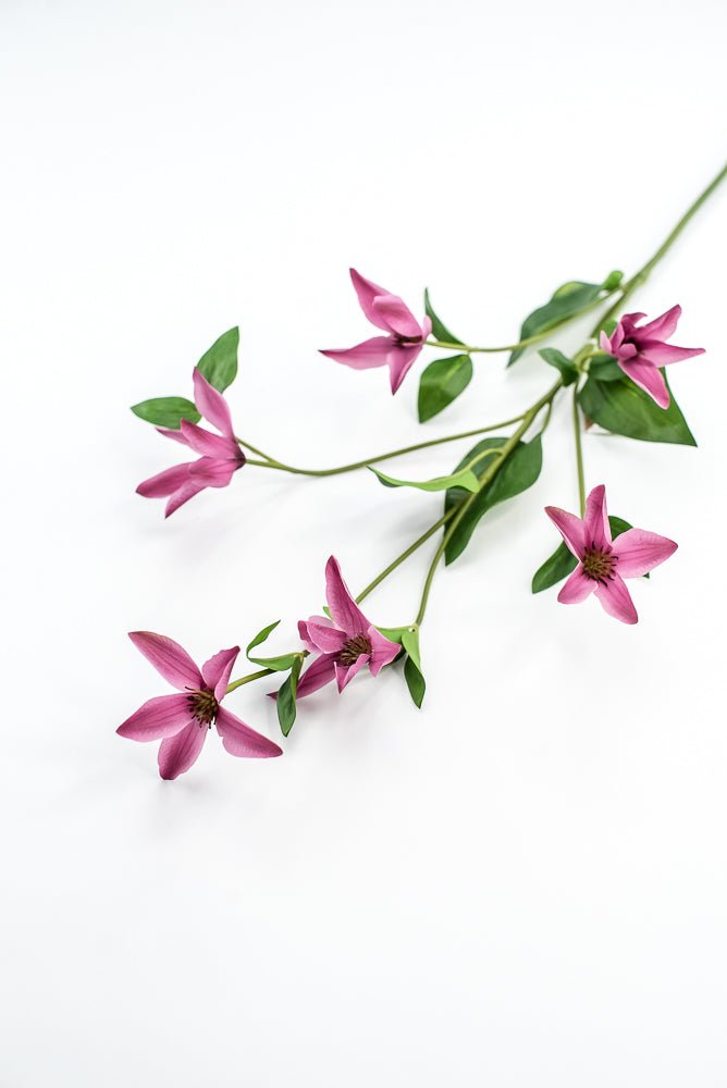 Pink Magenta Clematis Spray - Greenery Market220626