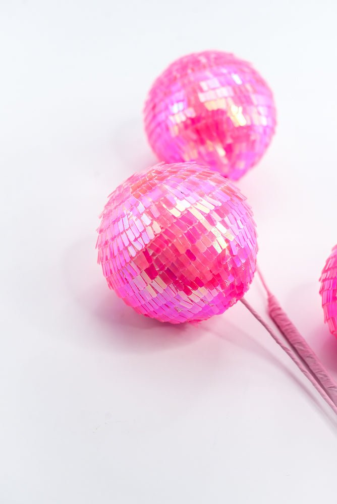 Pink Sequin Ball Spray - Greenery Market63753HTPK