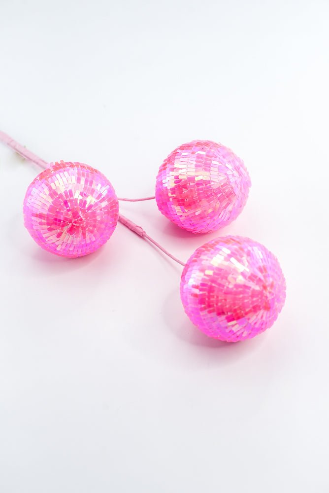 Pink Sequin Ball Spray - Greenery Market63753HTPK