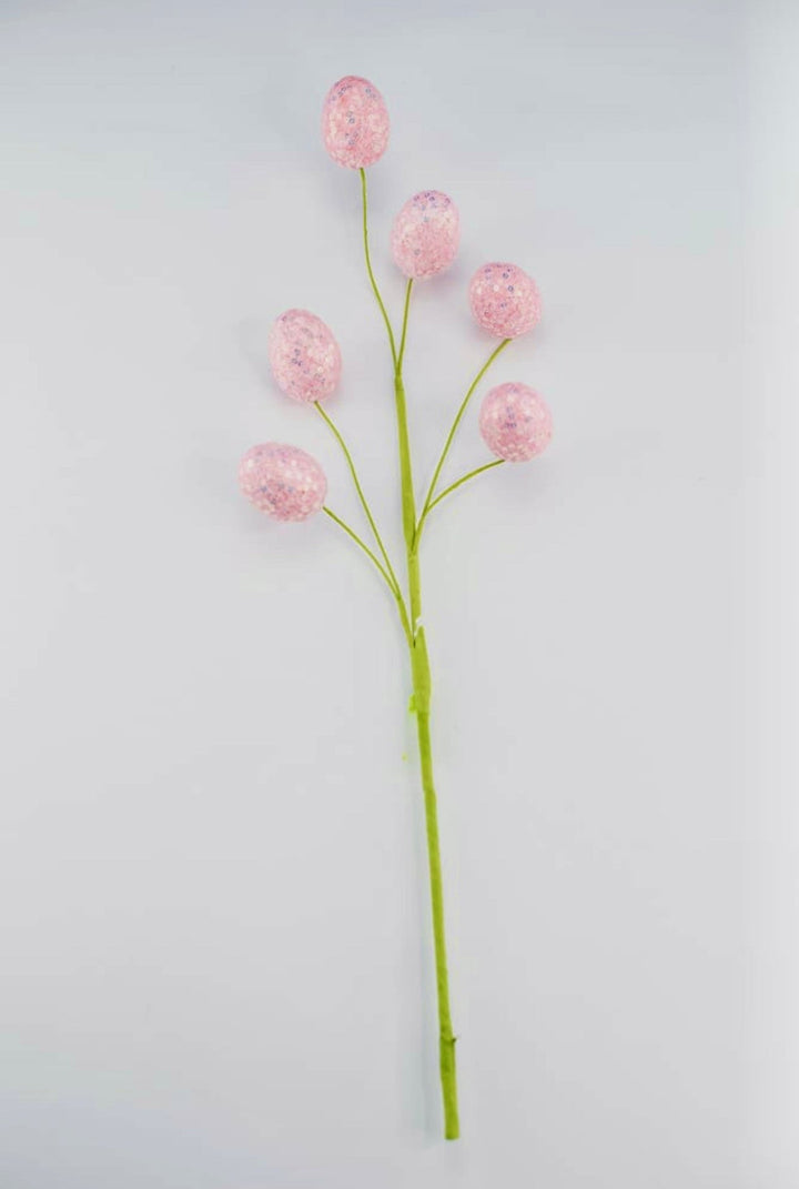 Pink sequins egg spray - Greenery MarketPicks63495PK