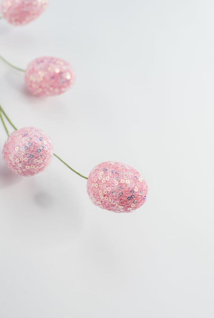 Pink sequins egg spray - Greenery MarketPicks63495PK