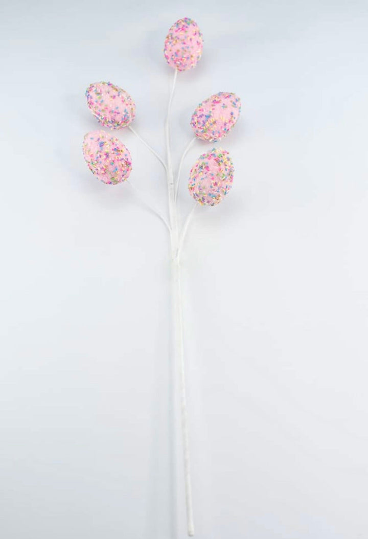 Pink sparkle and sprinkles egg spray - Greenery MarketPicks62880PK