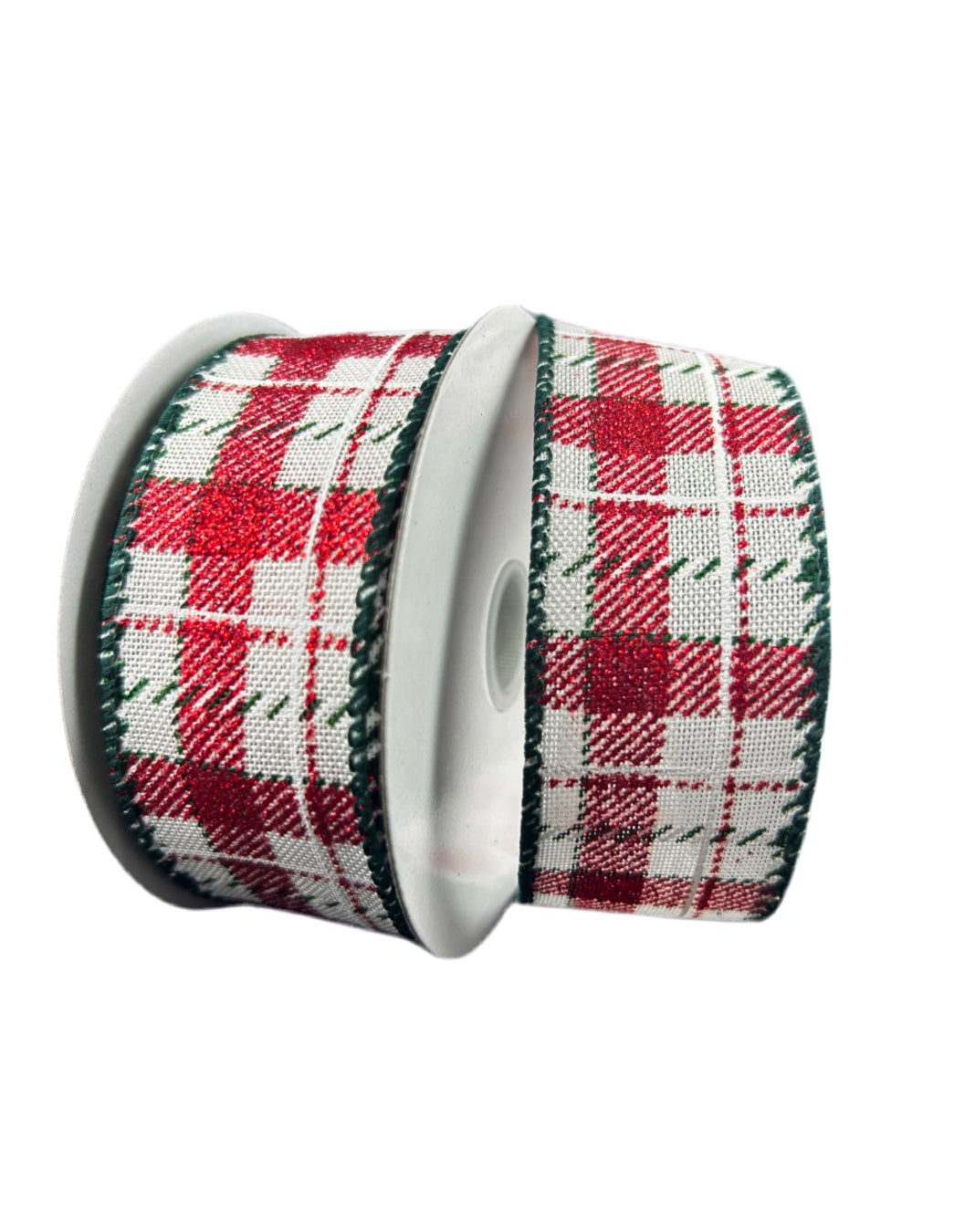 Plaid with candy stripe wired ribbon, 1.5" - Greenery MarketRibbons & Trim71434 - 09 - 07