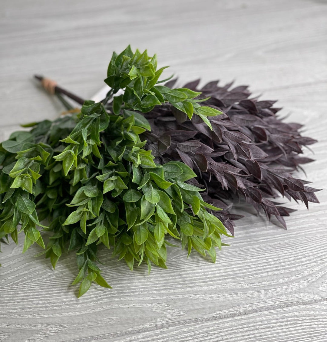 Plum, Artificial greenery ruscus bush - Greenery Marketspring summer greenery25751
