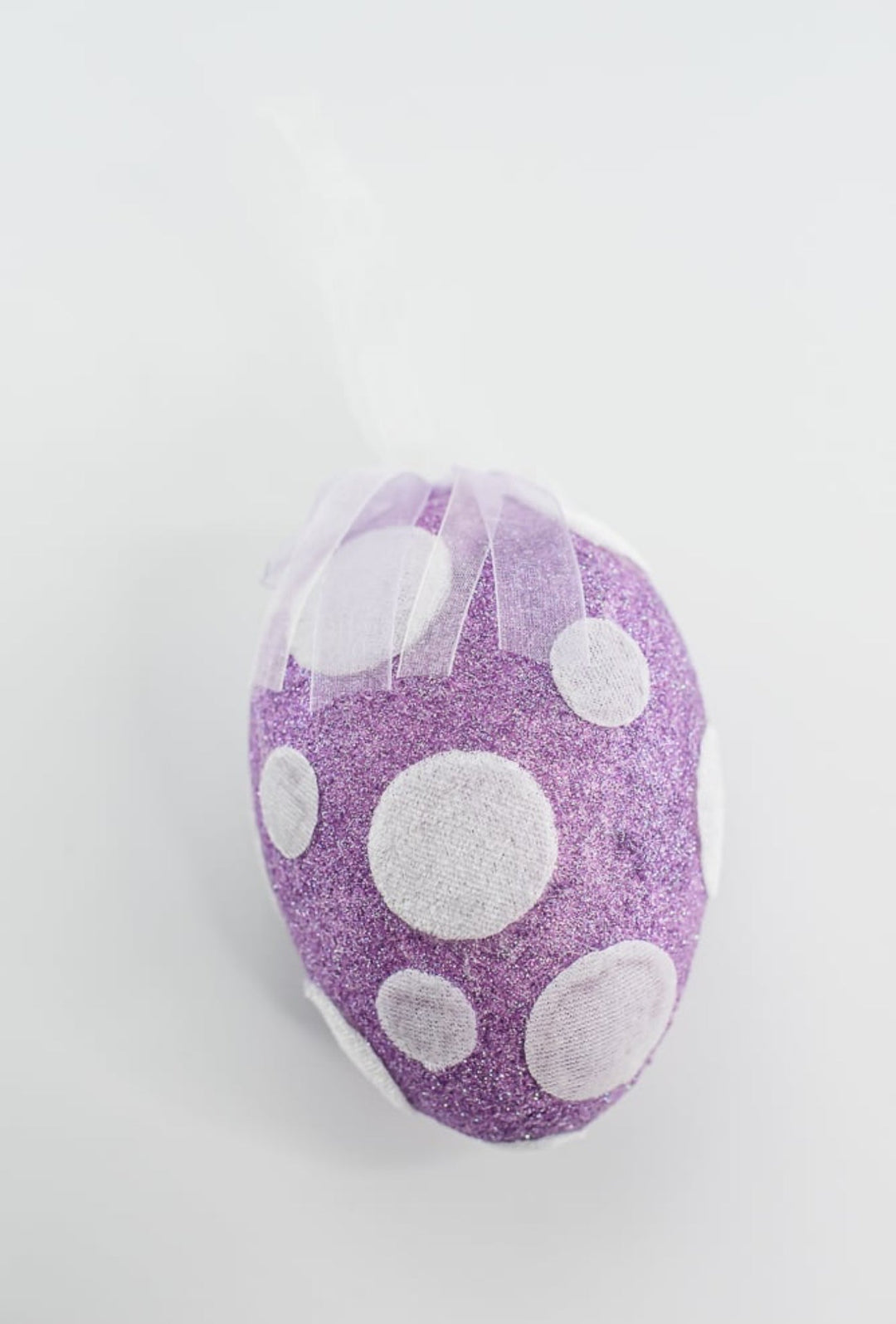 Polkadot egg ornament lavender - Greenery MarketOrnaments62296LV