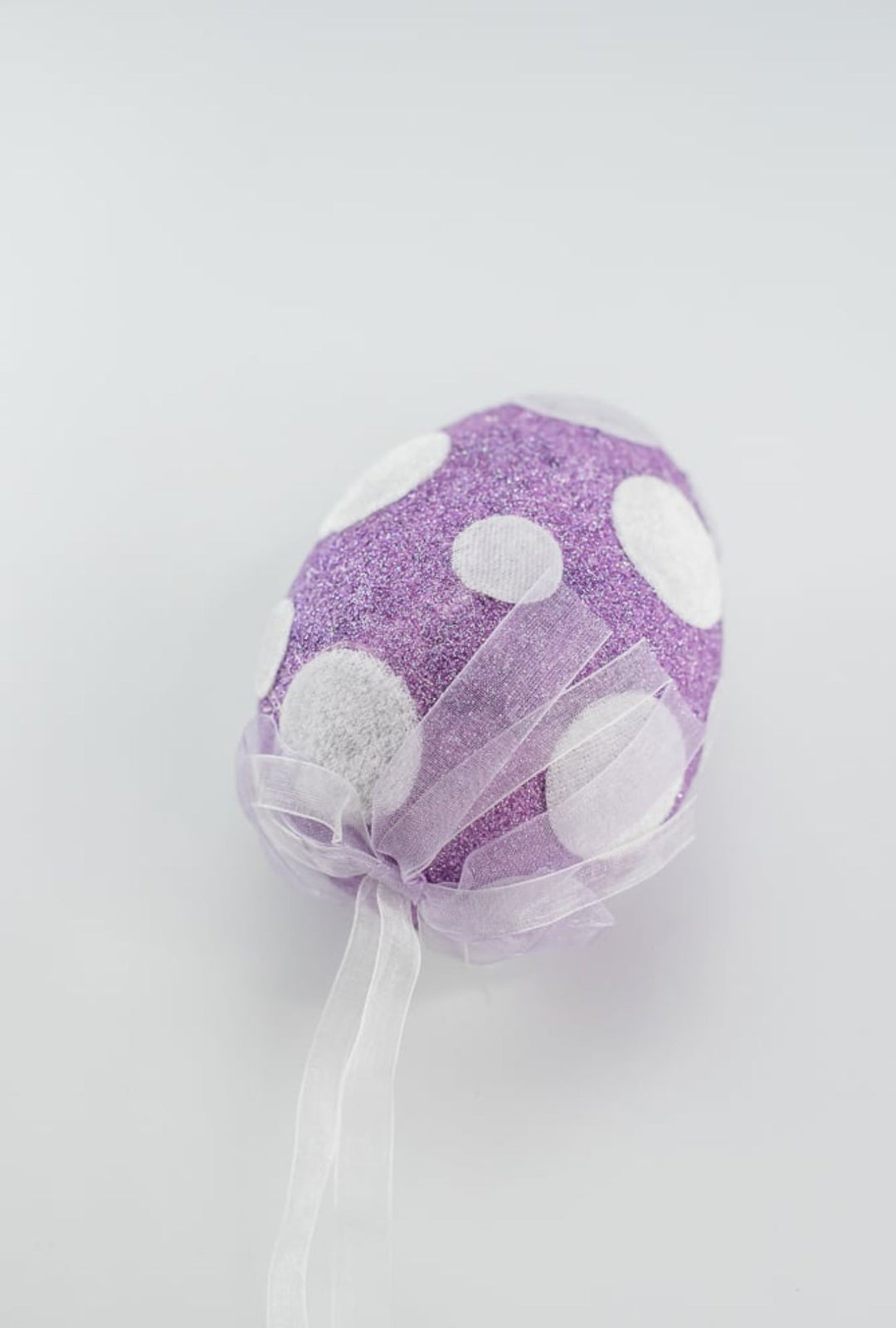 Polkadot egg ornament lavender - Greenery MarketOrnaments62296LV