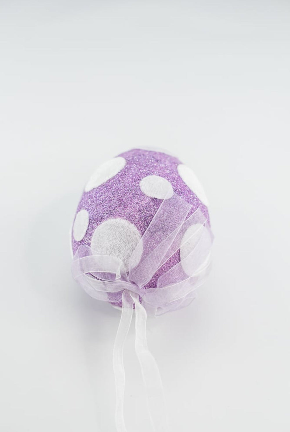 Polkadot egg ornament lavender - Greenery MarketOrnaments62296LV
