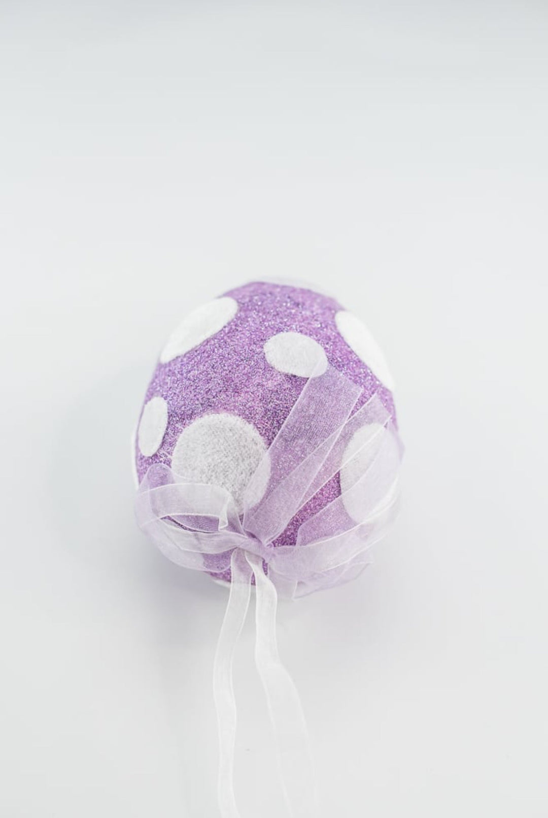 Polkadot egg ornament lavender - Greenery MarketOrnaments62296LV