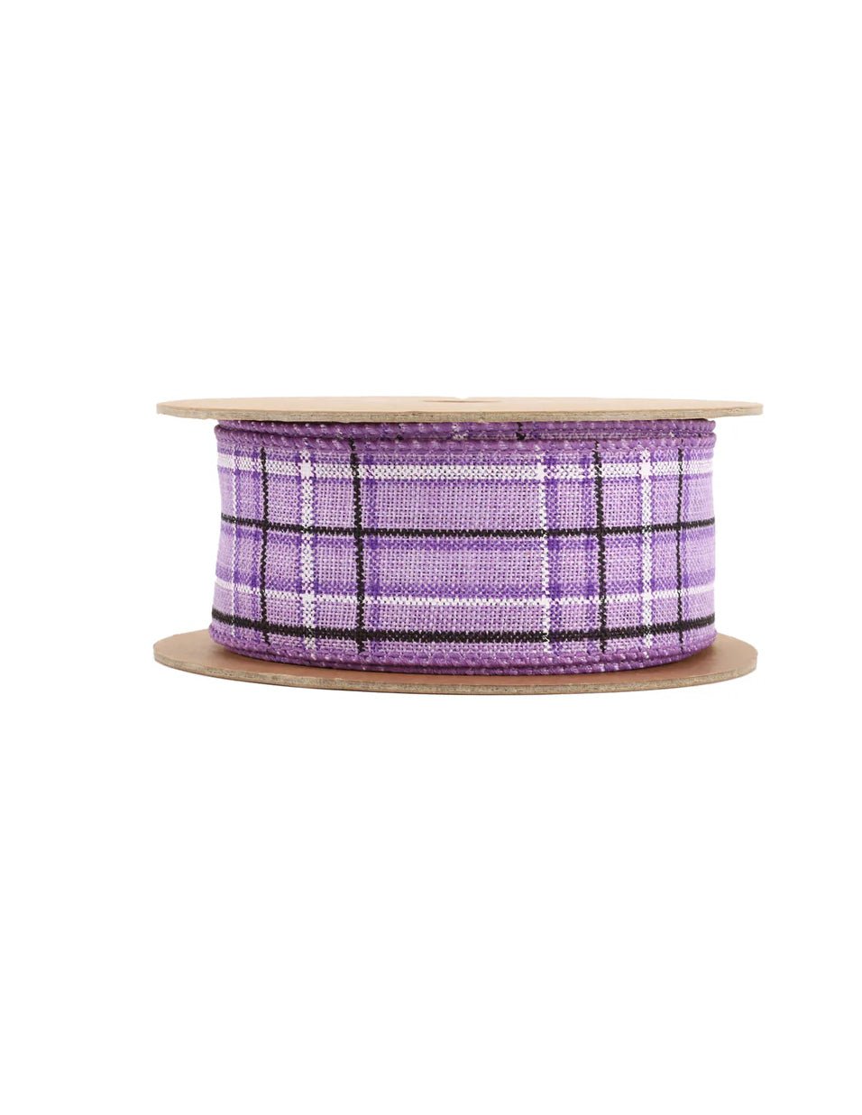Purple and black plaid wired ribbon 1.5” - Greenery Marketwired ribbon9324W - 463 - 38E
