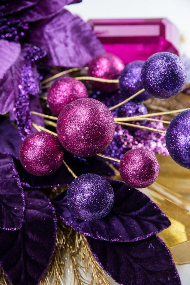Purple and Magenta Ball Spray - Greenery MarketSeasonal & Holiday Decorations85925BTPU