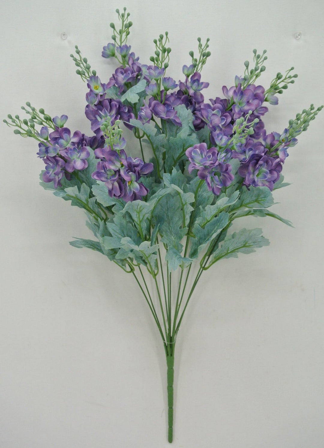 Purple delphiniums artificial flower bush - Greenery MarketArtificial Flora84296 - PU