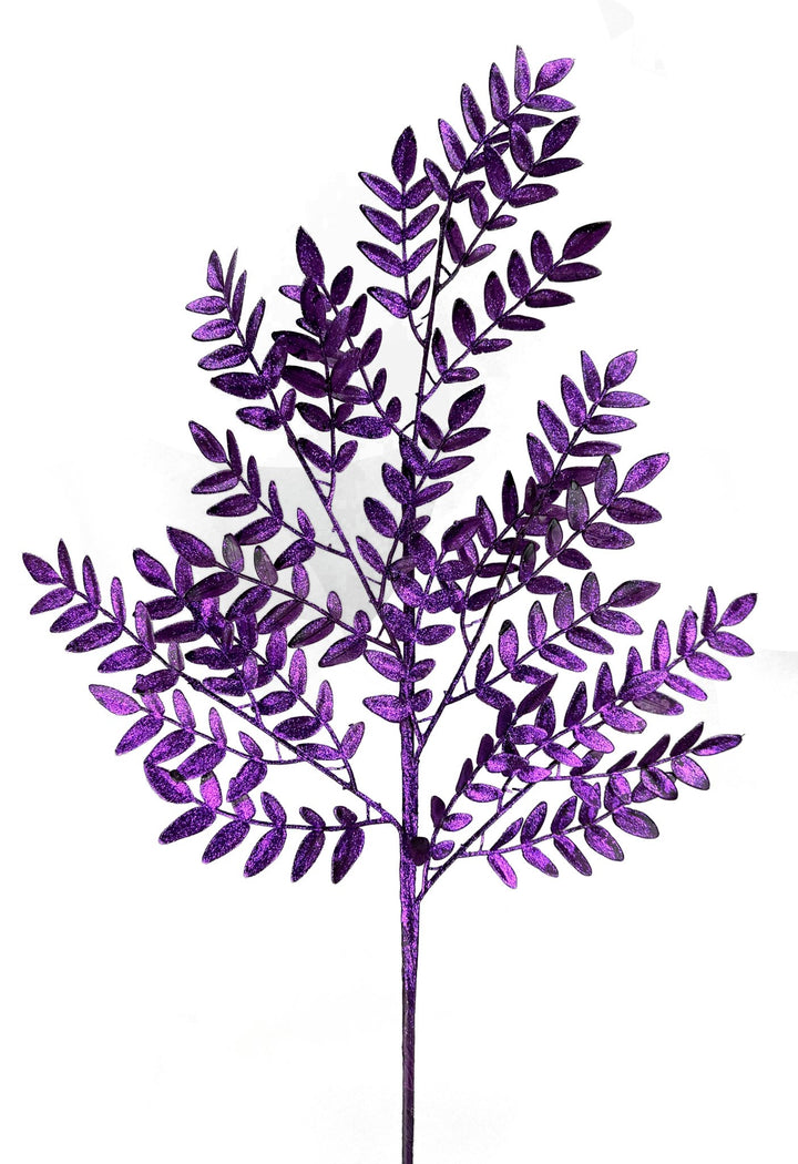 Purple Glitter Fern Spray - Greenery MarketWreath attachments86009PU