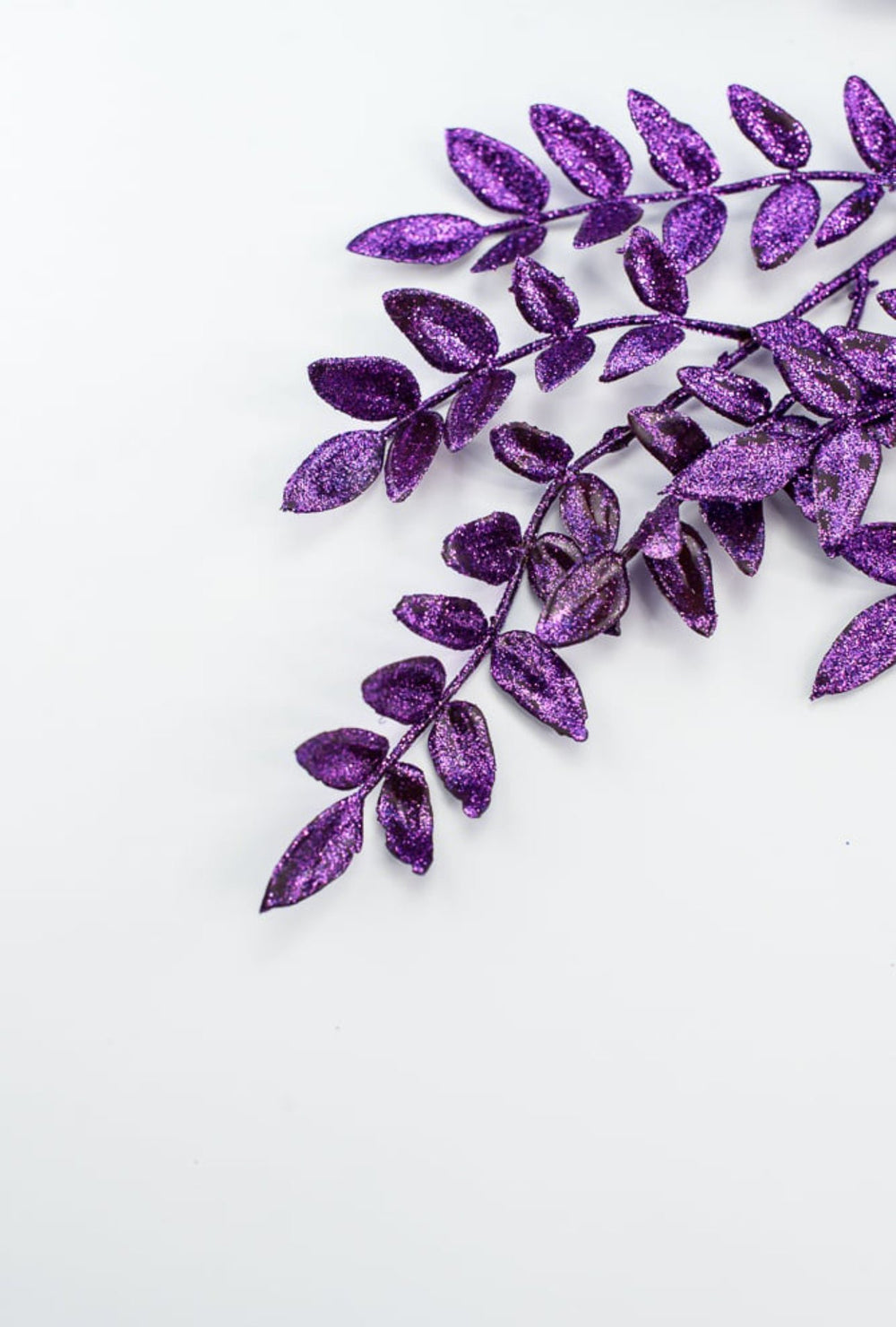 Purple Glitter Fern Spray - Greenery MarketWreath attachments86009PU