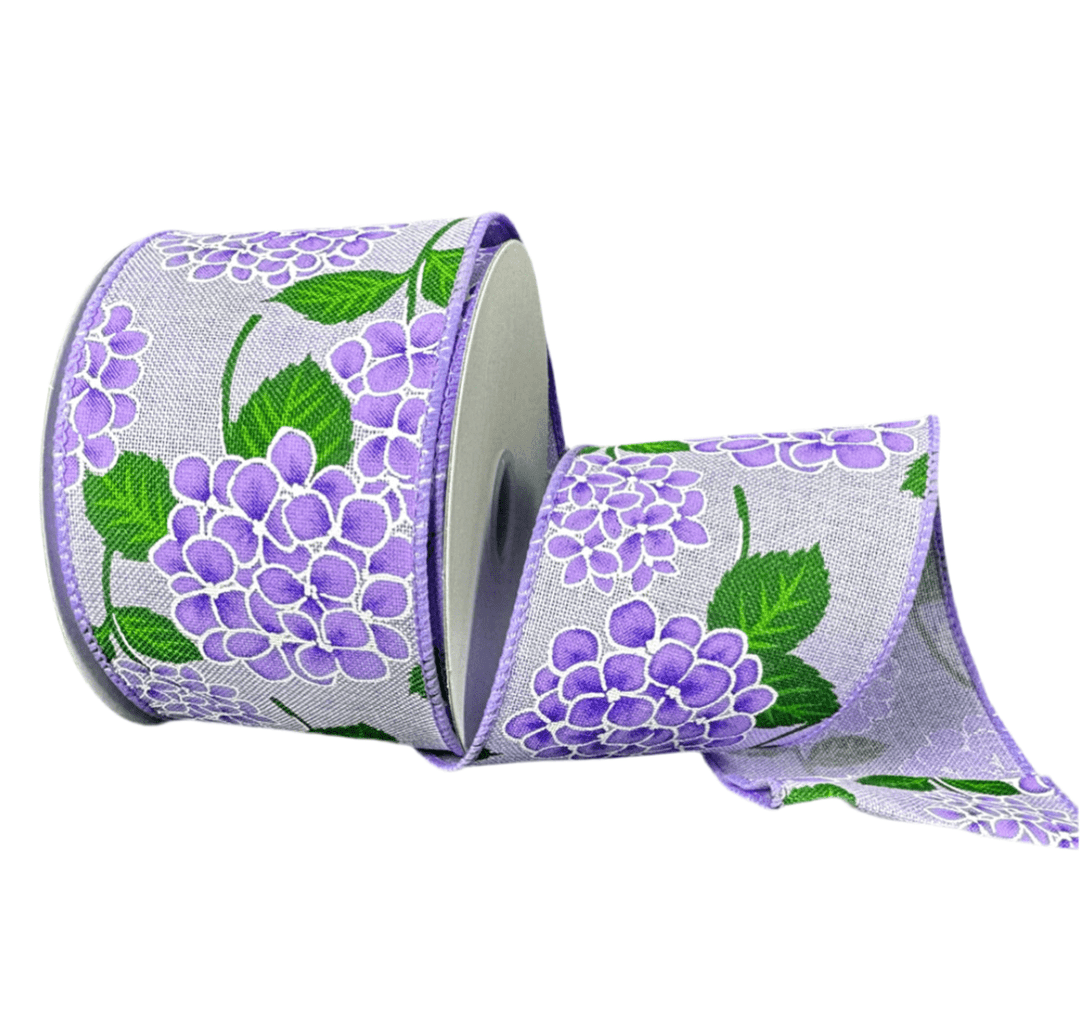Purple Hydrangea Wired Ribbon, 2.5” - Greenery Marketwired ribbon41518 - 40 - 48