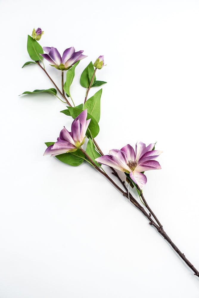 Purple Natural Touch Clematis Spray - Greenery Market210214