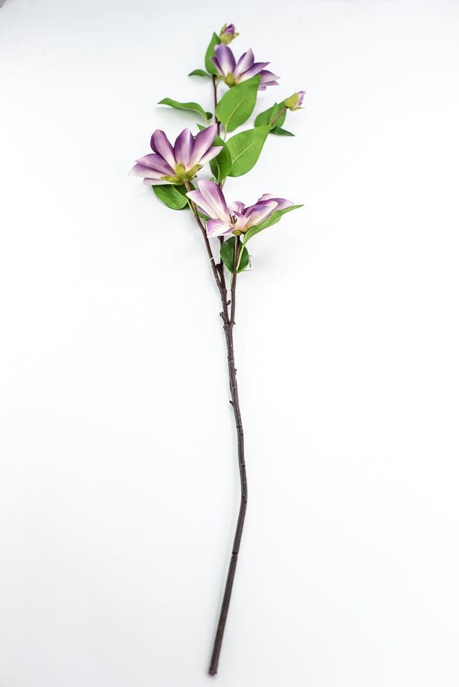 Purple Natural Touch Clematis Spray - Greenery Market210214