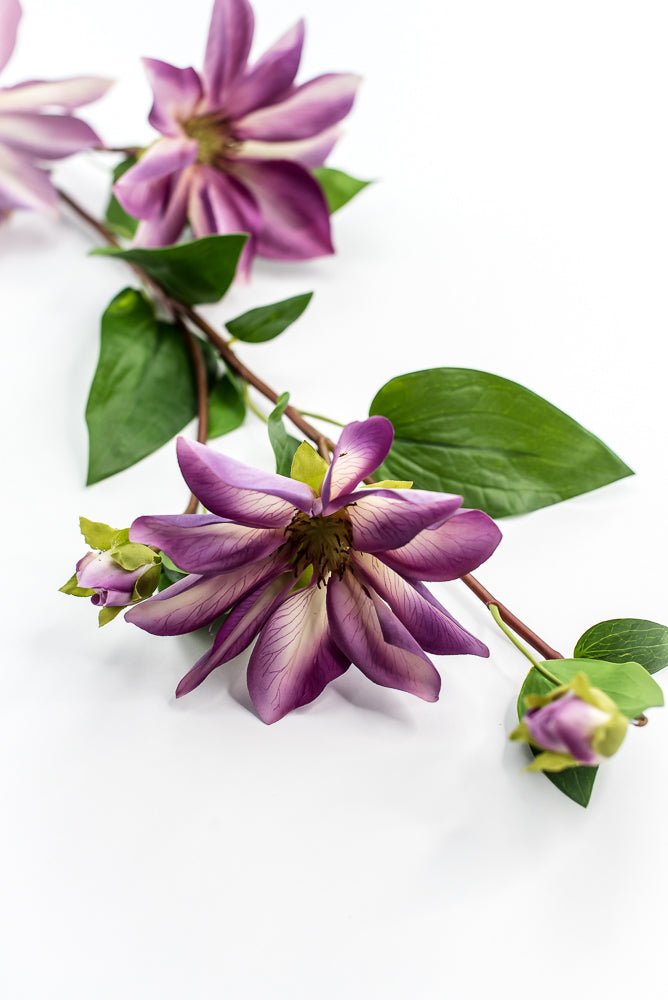 Purple Natural Touch Clematis Spray - Greenery Market210214