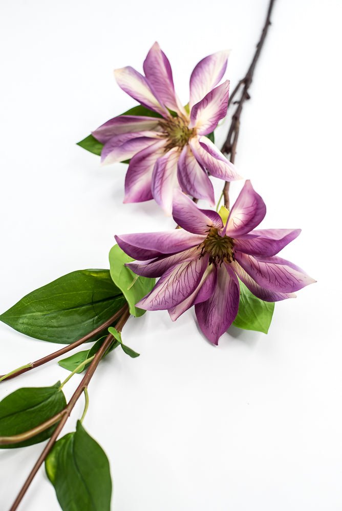 Purple Natural Touch Clematis Spray - Greenery Market210214
