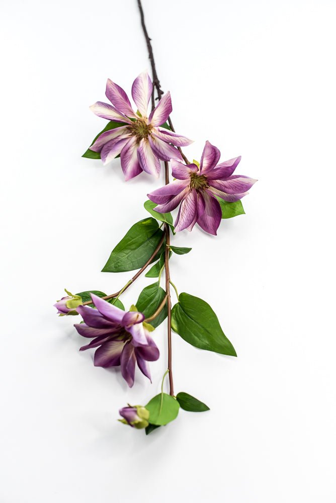 Purple Natural Touch Clematis Spray - Greenery Market210214